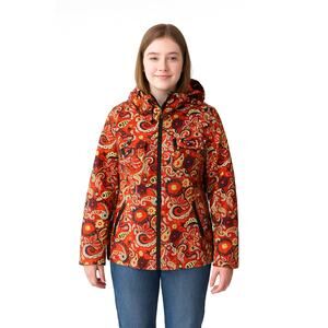 Burton Kids Snowboarding Jacket XL Multicolor Paisley Print Hooded Winter Coat